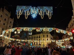 Encendido del alumbrado navideño el pasado viernes.