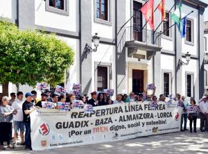 Una de las habituales concentraciones de las plataformas ferroviarias.