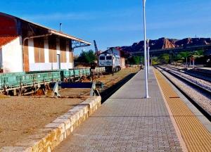 Estación de tren de Guadix, en proceso de desmantelación.