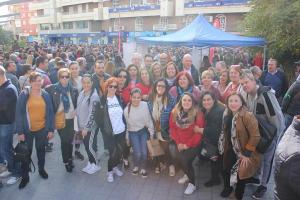 Representantes socialistas en la movilización de este martes.