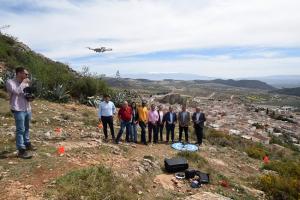 Demostración con el dron para fines urbanísticos.