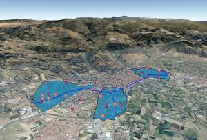 Imagen aérea con los proyectos.