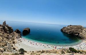 Espectacular imagen de la playa de La Rijana. 