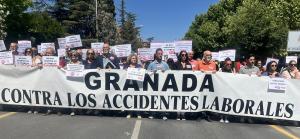 Concentración en repulsa por el último accidente laboral mortal.