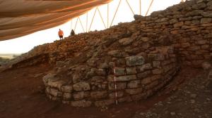 Torre documentada por la excavación.