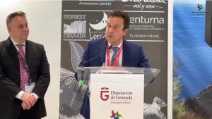 El presidente de la Mancomunidad del Zenete, Jose Ángel Pereda, y el delegado Turismo, Enrique Medina.
