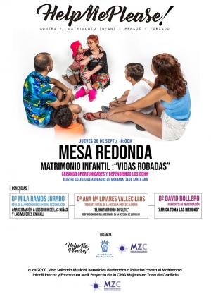 Cartel de la mesa redonda.