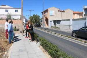 Visita de los populares a las obras a la entrada de Alhendín.