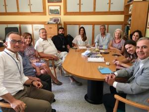 García y Pérez en su reunión con representantes de Aspace.