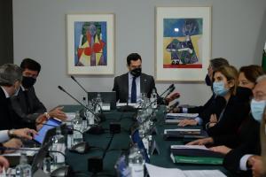 Consejo de Gobierno reunido este martes en el Museo Picasso de Málaga.