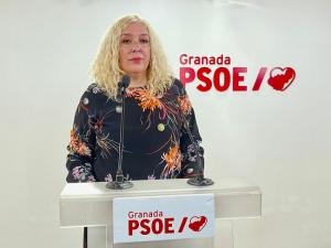 Flor Almón en rueda de prensa.