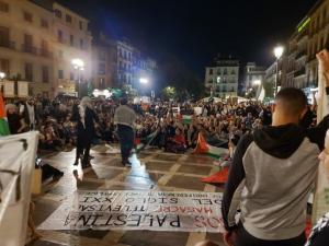 Concentración de solidaridad con el pueblo palestino. 