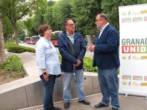 Francisco Puentedura junto a Antonio Daponte y Letizia García.