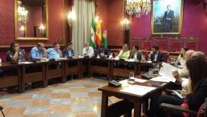 Un momento de la reunión celebrada este lunes en el Ayuntamiento de Granada.