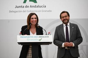 Rocío Díaz y Antonio Granados, este martes en la presentación del presupuesto.