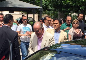 Juan Carlos I, en una de sus últimas visitas privadas a Granada, en mayo de 2016.