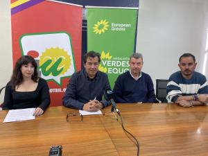 Rueda de prensa de IU Verdes Equo sobre el servicio de limpieza.