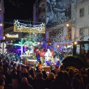 Cabalgata en las calles de Baza. 