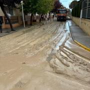 Calles embarradas en Guadahortuna.