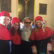 Con los profesores Antonio Jiménez-Blanco, Ana Olmedo y Pilar Bensusan.